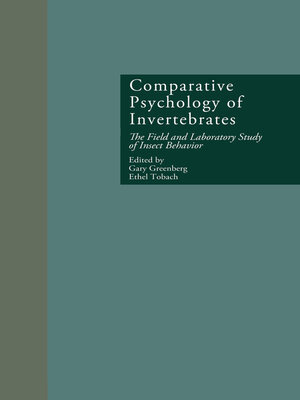 cover image of Comparative Psychology of Invertebrates